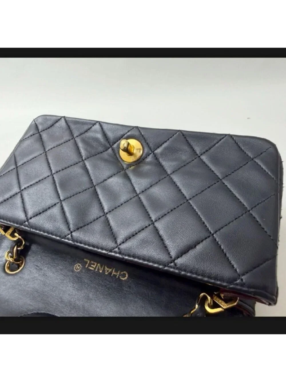 Chanel Lambskin Full Flap Quilted Chain Shoulder
